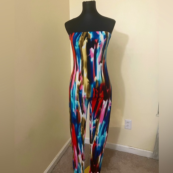 Plus-size Tie dye/watercolor 2pc set. - Picture 4 of 6